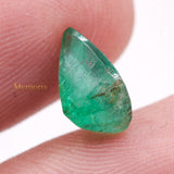 Natural Emerald Pear Shaped Faceted Gemstone 10X7mm Healing Loose Gemstone For Making Jewelry