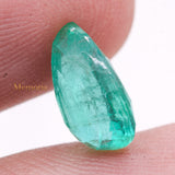 Natural Emerald Pear Shaped Faceted Gemstone 11X7mm Healing Loose Gemstone For Making Jewelry