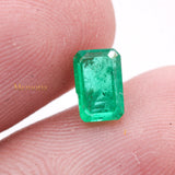 High Quality Emerald Rectangle Shaped Faceted Gemstone 7X5mm Healing Loose Gemstone For Making Jewelry