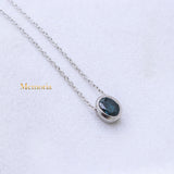 Natural London Blue Topaz Gemstone 925 Silver Necklace