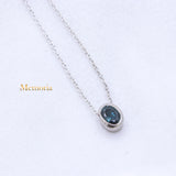 Natural London Blue Topaz Gemstone 925 Silver Necklace