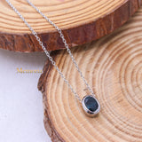 Natural London Blue Topaz Gemstone 925 Silver Necklace