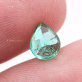 Buy Natural Emerald Pear Shaped Faceted Gemstone 7X6mm Healing Loose Gemstone For Making Jewelry