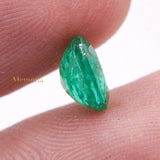 Natural Emerald Oval Faceted Cut Gemstone 7X6mm Healing Loose Gemstone For Making Jewelry