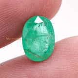 Genuine Emerald Oval Faceted Cut Gemstone 9X6mm Healing Loose Gemstone For Making Jewelry