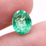 Top Quality Natural Emerald Oval Faceted Cut Loose Gemstone 8X7mm Healing Gemstone For Making Jewelry