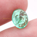 Top Quality Natural Emerald Oval Faceted Cut Loose Gemstone 8X7mm Healing Gemstone For Making Jewelry