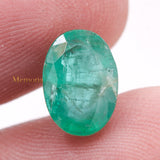 Natural Emerald Oval Faceted Cut Loose Gemstone 10X7mm Healing Gemstone For Making Jewelry