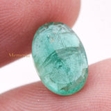 Natural Emerald Oval Faceted Cut Loose Gemstone 10X7mm Healing Gemstone For Making Jewelry