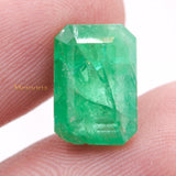 Buy High Quality Emerald Rectangle Shaped Faceted Gemstone 12X8mm Healing Loose Gemstone For Making Jewelry