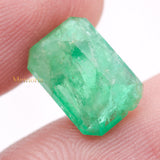 Buy High Quality Emerald Rectangle Shaped Faceted Gemstone 12X8mm Healing Loose Gemstone For Making Jewelry