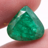 Best Quality Genuine Emerald Pear Shaped Faceted Gemstone 11X12mm Healing Loose Gemstone For Making Jewelry