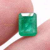 High Quality Emerald Rectangle Shaped Faceted Gemstone 7.20X5.20mm Healing Loose Gemstone For Making Jewelry