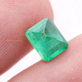 High Quality Emerald Rectangle Shaped Faceted Gemstone 7.20X5.20mm Healing Loose Gemstone For Making Jewelry