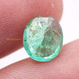 Natural Emerald Oval Faceted Cut Loose Gemstone 9X7mm Healing Gemstone For Making Jewelry