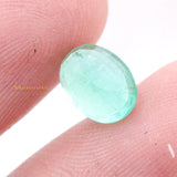 Natural Emerald Oval Shaped Faceted Gemstone 9X7mm Healing Loose Gemstone For Making Jewelry