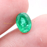 Natural Emerald Oval Shaped Faceted Gemstone 8X6mm Healing Loose Gemstone For Making Jewelry