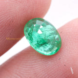 Natural Emerald Oval Shaped Faceted Gemstone 8X6mm Healing Loose Gemstone For Making Jewelry