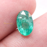 Natural Emerald Oval Shaped Faceted Gemstone 10X6mm Healing Loose Gemstone For Making Jewelry