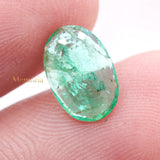 Genuine Emerald Oval Shaped Faceted Gemstone 11X7mm Healing Loose Gemstone For Making Jewelry