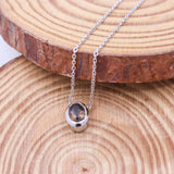 Natural Smoky Quartz Bezel Necklace Minimal Sterling Silver Gemstone Pendant