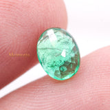 Natural Emerald Oval Shaped Faceted Gemstone 10X8mm Healing Loose Gemstone For Making Jewelry