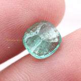 Natural Emerald Cushion Shaped Faceted Gemstone 7X6mm Healing Loose Gemstone For Making Jewelry