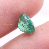 Natural Emerald Cushion Shaped Faceted Gemstone 7X6mm Healing Loose Gemstone For Making Jewelry