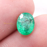 Natural Emerald Oval Shaped Faceted Gemstone 13X9mm Healing Loose Gemstone For Making Jewelry