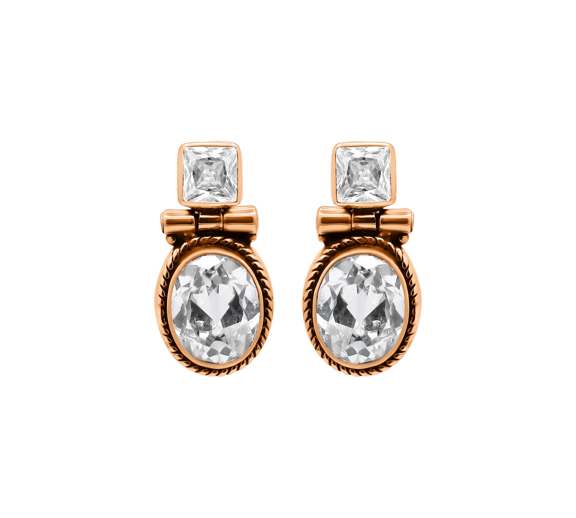 Natural Cubic Zircon 925 Silver Gold Plated Designer Stud Earring