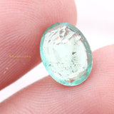 Natural Emerald Oval Shaped Faceted Gemstone 9X6mm Healing Loose Gemstone For Making Jewelry