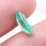 Natural Emerald Oval Shaped Faceted Gemstone 9X6mm Healing Loose Gemstone For Making Jewelry