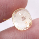 High Quality Yellow Sapphire Cushion Shaped Faceted Gemstone 10X9mm Healing Loose Gemstone For Making Jewelry