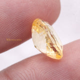 Natural Yellow Sapphire Oval Shaped Faceted Gemstone 12X10mm Healing Loose Gemstone For Making Jewelry