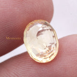 Natural Yellow Sapphire Oval Shaped Faceted Gemstone 10X8mm Healing Loose Gemstone For Making Jewelry