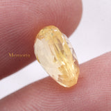 Natural Yellow Sapphire Oval Shaped Faceted Gemstone 10X8mm Healing Loose Gemstone For Making Jewelry