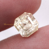 Natural Yellow Sapphire Square Shaped Faceted Gemstone 10X9mm Healing Loose Gemstone For Making Jewelry