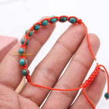 Natural Turquoise Gemstone Thread Bracelet