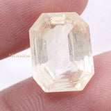 High Quality Yellow Sapphire Octagon Shaped Faceted Precious Gemstone 14X11mm Healing Loose Gemstone For Making Jewelry