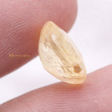 Natural Yellow Sapphire Cushion Shaped Faceted Gemstone 11X10mm Healing Loose Gemstone For Making Jewelry