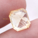 Natural Yellow Sapphire Octagon Shaped Faceted Gemstone 10X9mm Healing Loose Gemstone For Making Jewelry