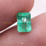 Natural Emerald Rectangle Shaped Faceted Gemstone 7X5mm Healing Loose Gemstone For Making Jewelry