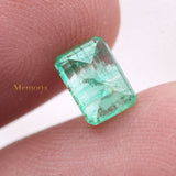 Natural Emerald Rectangle Shaped Faceted Gemstone 7X5mm Healing Loose Gemstone For Making Jewelry