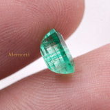 Natural Emerald Rectangle Shaped Faceted Gemstone 7X5mm Healing Loose Gemstone For Making Jewelry