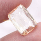 Certified Yellow Sapphire Rectangle Shaped Faceted Gemstone 14X10mm Healing Loose Gemstone For Making Jewelry