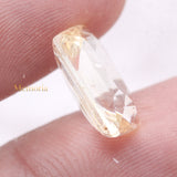 Certified Yellow Sapphire Rectangle Shaped Faceted Gemstone 14X10mm Healing Loose Gemstone For Making Jewelry