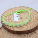 Natural Chalcedony Gemstone Thread Bracelet