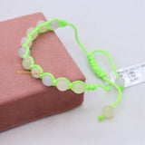 Natural Chalcedony Gemstone Thread Bracelet