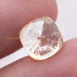 Natural Yellow Sapphire Cushion Shaped Faceted Gemstone 10X10mm Healing Loose Gemstone For Making Jewelry