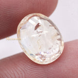 Natural Yellow Sapphire Oval Shaped Faceted Gemstone 12X10mm Healing Loose Gemstone For Making Jewelry